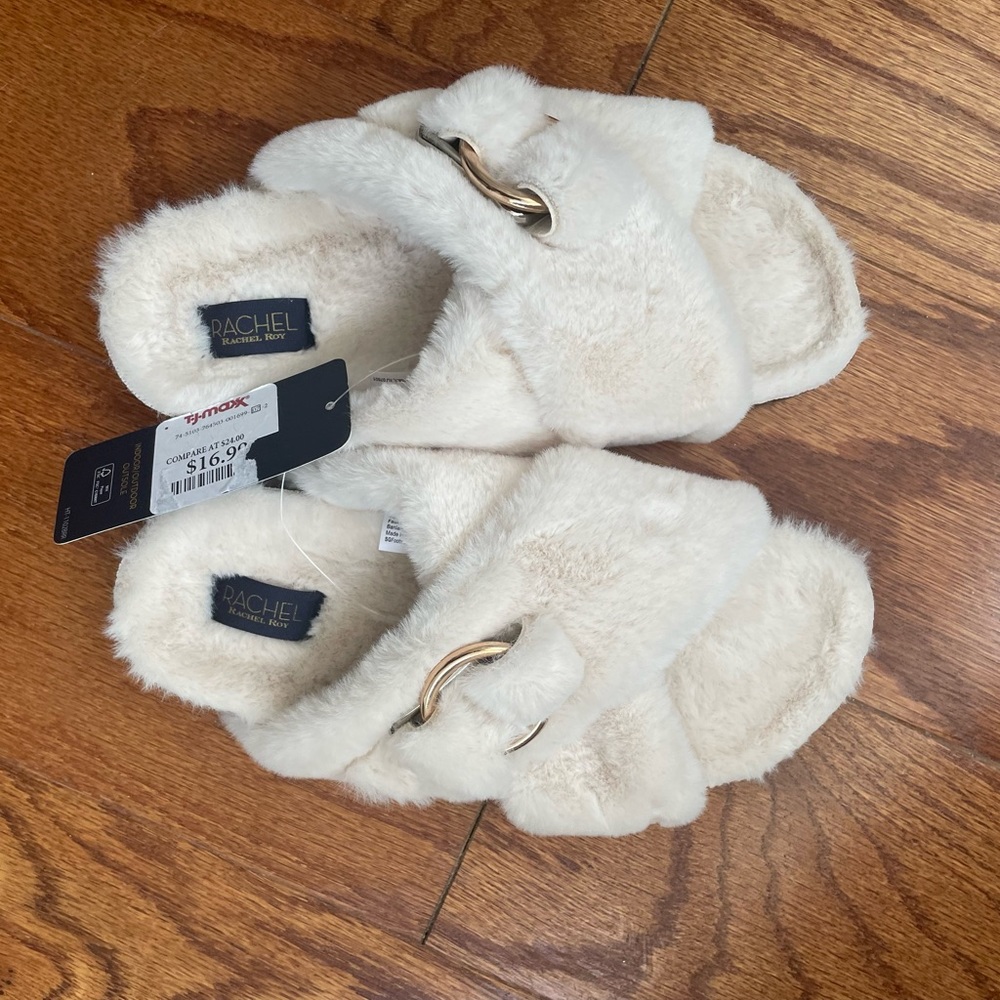 Rachel Roy Fuzzy Slippers